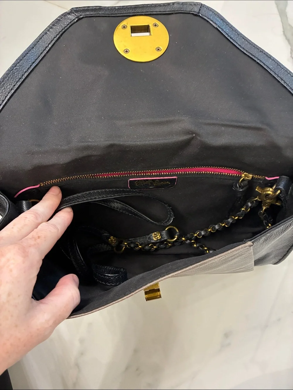Elliott Lucca leather colorblock